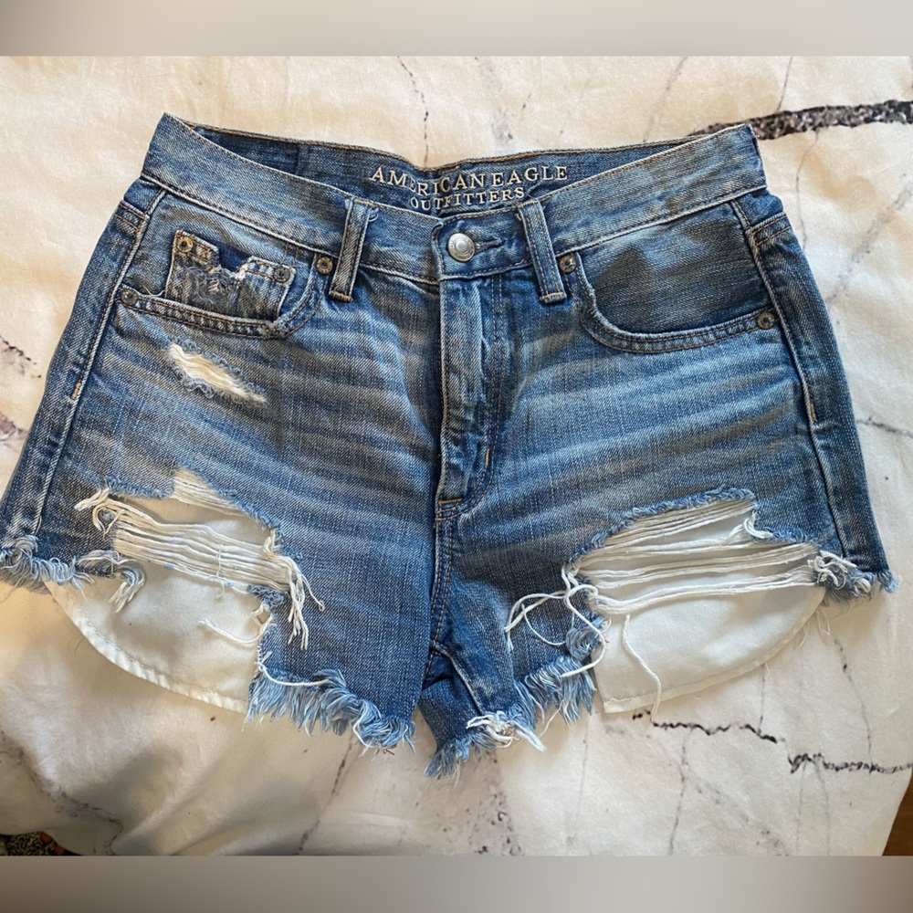 American Eagle High Rise Festival Shorts Sz 2